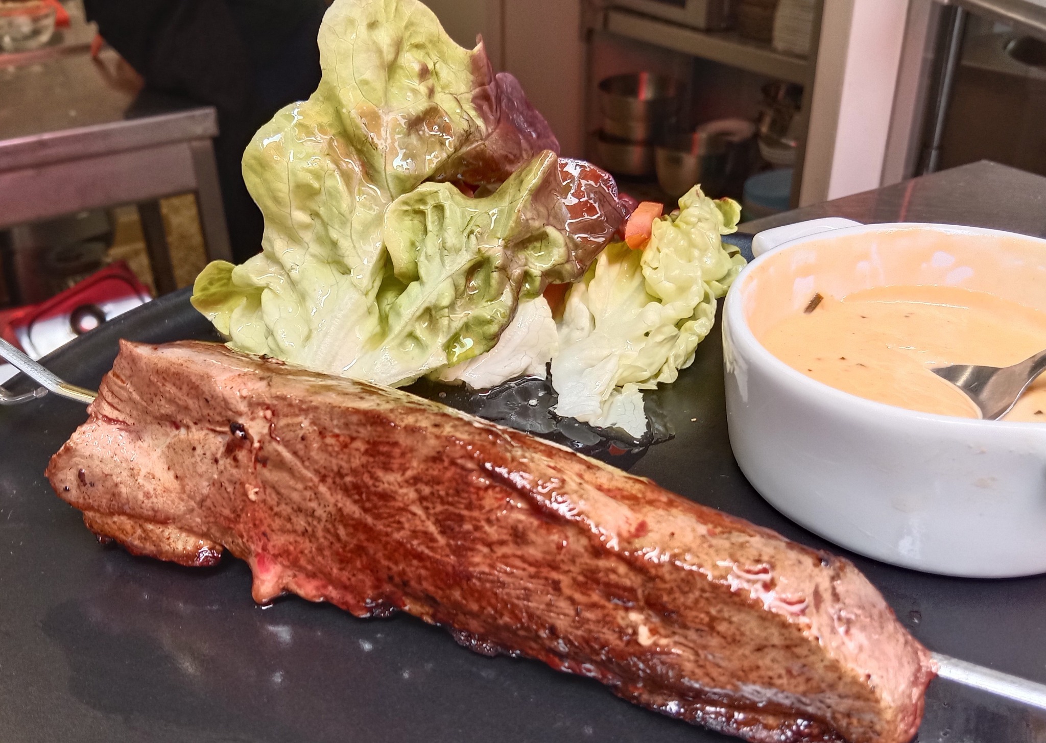 Rumpsteak sauce bleue